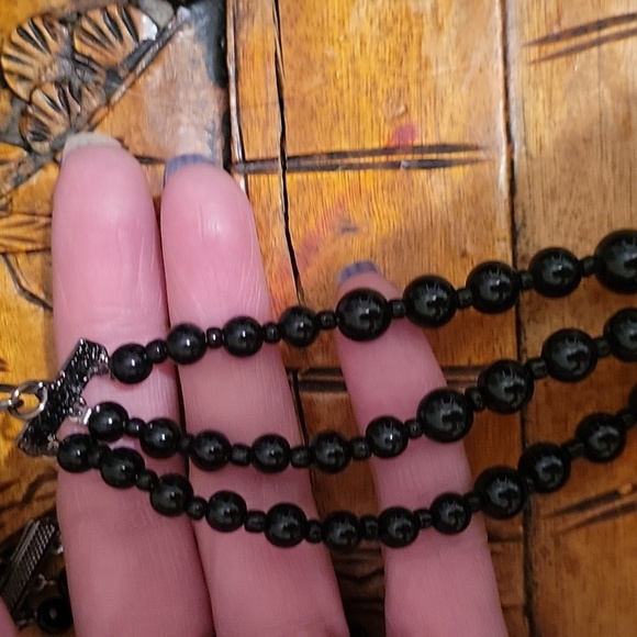 Dark Romantic Goth Beaded Choker Necklace NWT - Picture 6 of 8